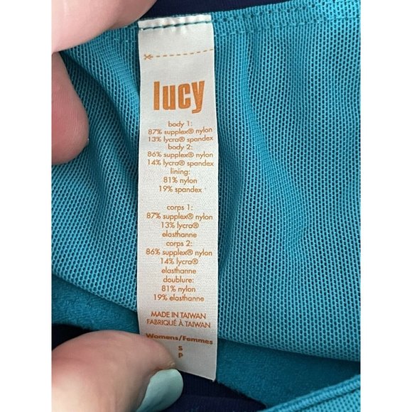 Lucy Activewear Twist Back Tank Built In Bra Purple Blue Small‎ - Picture 4 of 8